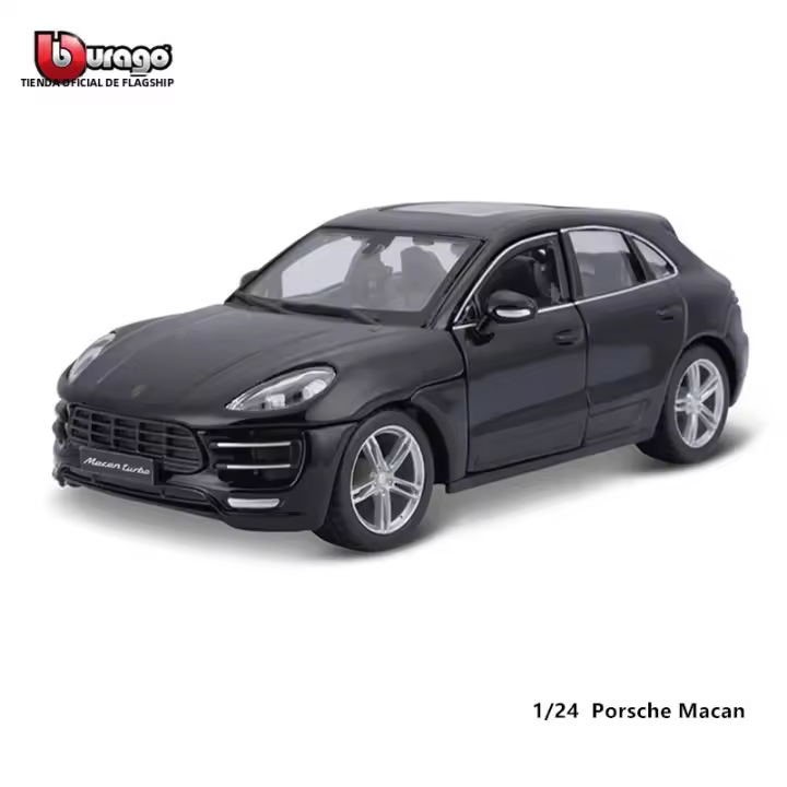Modelo De Coche De Lujo Clásico Porsche Macan De Bburago 1:24 En Aleación De Metal Juguete De Colección Regalo SUV Todoterreno Sin Batería Para Niños Y Adultos - 1