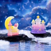 1Pcs Luminoso Mini Castillo Ornamento De Micro Paisaje Exterior Estatua Miniatura Para Jardín Potted Decoración De Hogar - details 1