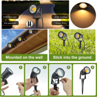Lámpara De Jardín LED Exterior 5W Blanca Cálida 3000K Con Conector Para Iluminación De Camino Jardín Y Jardín 12V 24V - details 5