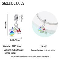 Tablero De Dibujo De Pigmento De Plata 925 Serie De Arte Figuras Famosas Charms De Cuentas Para Pulseras De 3mm Hechas a Medida Joyería Finos - details 30