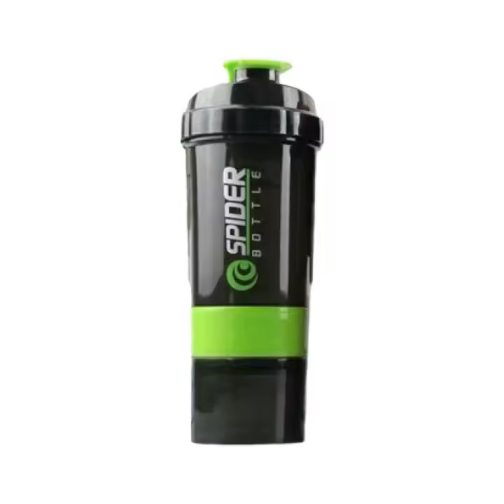 Botella de agua para entrenamiento SANDA con compartimentos para proteínas y pastillero.Capacidad de la botella 500ML - 1
