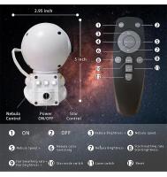 Proyector De Estrellas Y Astronauta Galaxy Luz Nocturna LED Decoración Para Dormitorio Regalo Para Niños Forma De Dibujos Animados Incluye Bombilla - details 1