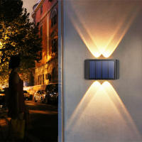 Lámpara Solar Exterior 4LED 6LED 8LED Luz Cálida Impermeable Iluminación De Jardín Pared Balcón Decorativa Luz LED Moderna - details 0
