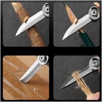Cuchillo Plegable Mini Con Hoja De Acero Inoxidable Llave De Cadenas Colgante Portátil Para Viajes Y Camping Herramienta De Corte - details 4