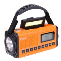 Radio De Emergencia Portátil 10000mAh Con Linterna LED Y Pantalla Digital Para Camping Al Aire Libre Botón SOS Cuatro Maneras De Recarga - details 4