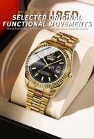 Reloj De Pulsera De Lujo Para Hombre Quadrícula Impermeable Con Fecha Y Semana Luminoso Acero Inoxidable Deportes 2024 Nuevo - details 7