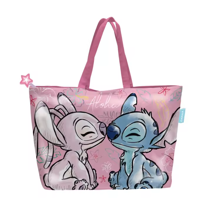 Bolsa De Playa De 48X32Cm Con Cremallera De Lilo & Stitch - 1