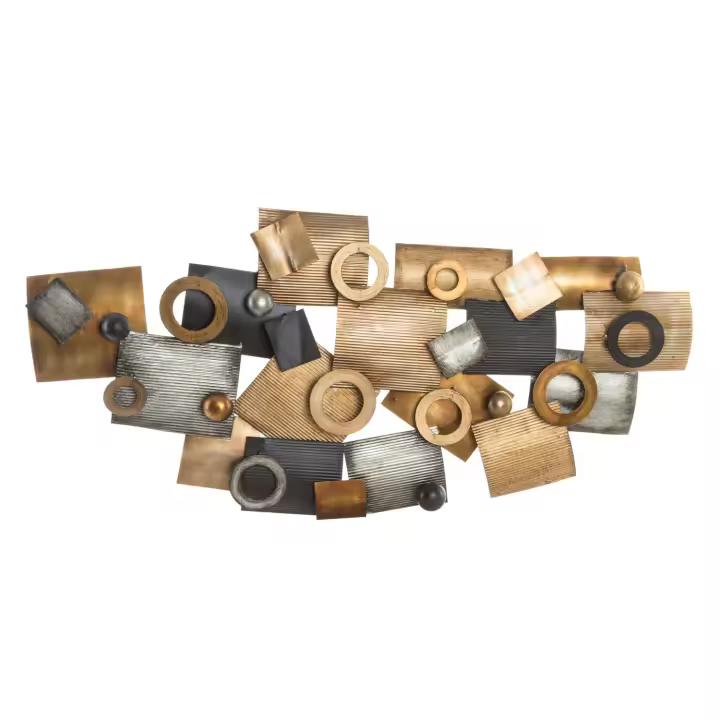 Decoracion Pared Metal 109X7X53 Abstracto Cobrizo El mejor complemento para tu hogar  -Fijalo- - 1