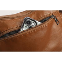 Bolso Bandolera Para Mujer Con Correa Ajustable Y Cierre De Cremallera Ideal Para Viajes Y Tiempo Libre Material PU Con Lining De Poliéster Estilo Clásico - details 13