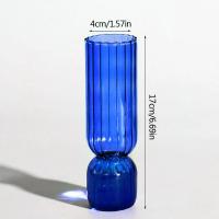 Vaso De Cristal Transparente Con Rayas Para Flores Y Planta Pot De Cultivo En Agua Decoración De Mesa Para Bodas Y Fiestas - details 16