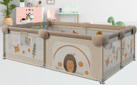 DeFieltro Parque Infantil Bebe del BOSQUE 120x120 - Corralito Bebe con Malla de Animales Transpirable - Corral Plegable Baby ANTIDESLIZANTE Alfombra Acolchada + 2 Anillas (Bosque) - details 10