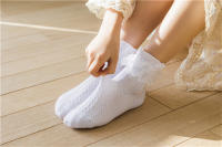 Calcetines De Encaje Para Bebés Y Niñas Sólidos Con Volantes Y Flores Calcetines De Baile De Princesa De Algodón Y Poliéster Para Niñas De 7 a 12 Años - details 7