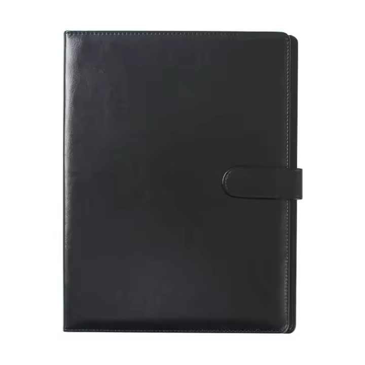 Carpeta Multifuncional A4 De Cuero Para Conferencias Y Negocios Carpeta De Archivo Y Clip De Papel Tamaño 9.45x12.6 Pulgadas - 1