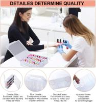 Organizador Portátil De Esmaltes De Uñas Con Doble Lado Y 6 Divisores Ajustables Almacenamiento Para 48 Botellas Transparente - details 7