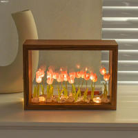 20PCS Luz Nocturna De Tulipán DIY Hecho a Mano Marco De Fotos Decoración De Hogar Atmosfera Regalo De San Valentín Navidad Cumpleaños - details 7