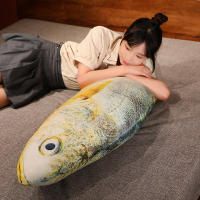 Nueva Simulación Gran Juguetes De Pescado Amarillo Almohada Suave De Peluche Realista Cojín De Descanso Decorativo Regalo - details 17