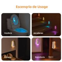 Luz De Noche Para Inodoro Con Sensor De Movimiento LED Impermeable De 8 Colores Luces De Iluminación Para Baño Decorativo Luz Pequeña Al Aire Libre - details 6