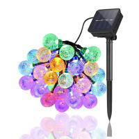 Luces Solares De Cristal Con 8 Modos Para Decoración De Navidad Y Exterior Cadena De Luces Faeiritas De 5M/7M/12M Garlands LED - details 4