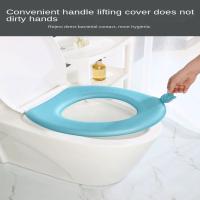 Cubierta De Inodoro Universal EVA Impermeable Con Asa Para Todas Las Estaciones Matriz De Baño Lavable Y Antideslizante - details 4