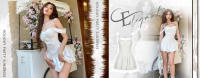 Vestido Mini A-Line De Encaje IAMHOTTY Blanco Sin Mangas Estilo Coquette Elegante Y Dulce Para Fiesta Y Vacaciones Traje De Corset Con Panel De Encaje - details 3
