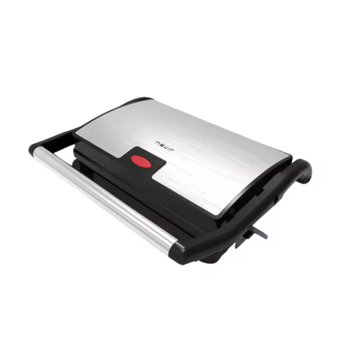 Tostador grill Nevir NVR-9438PCG 800W antiadherente apertura 90º inox - 1