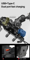 Cargador Inalámbrico Universal Para Moto Soporte De Carga Rápida Doble Antirrobo Y Anti Vibración Montaje En Manillar De Barra - details 3