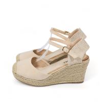 HLUNA - Sandalias Alpargatas de Cuña Tacón Alto 8CM - Puntera Cerrada de Esparto - Moda Verano - HYJ23-7 hyj23-6 - details 4
