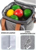 Bolsa De almuerzo de doble capa, Bolsa De almuerzo de gran capacidad, Bolsa de Hielo impermeable de picnics at Aire Libre - details 6