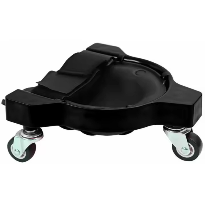 Rodilleras resistentes con 3 ruedas y cómodas almohadillas de gel, capacidad de rotación de 360 grados sin sensibilidad al suelo, ideal para cualquier trabajo en el suelo, 1 unidad, color negro - 1