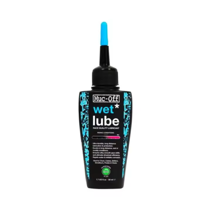 MUC-OFF | Lubricante De Cadena Bio Para Clima Húmedo Wet Lube 50ml - Muc-Off Wet Chain Lube es un lubricante y aceite para cadena de bicicleta de larga distancia ultra duradero que ha sido - 1