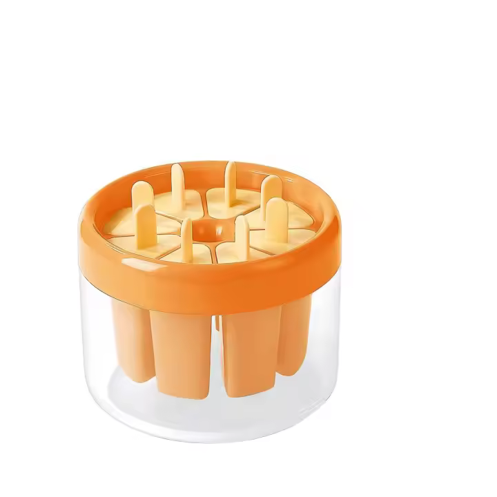 Moldes para helados de 8 cavidades redondas, sin BPA, moldes para helados con función de desmoldado fácil, moldes para helados, zumos, yogur - 1