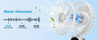 Ventilador de Mano Portátil USB, 3 Pulgadas, 3 Aspas, 5 Velocidades, 1200mAh, Blanco - details 5
