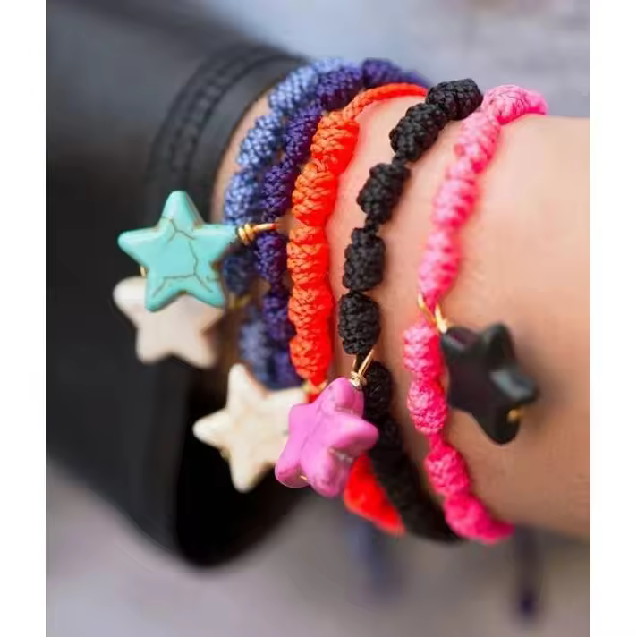 Star Pulseras de Diseño Exclusivo Hechas a Mano Multicolor - 1