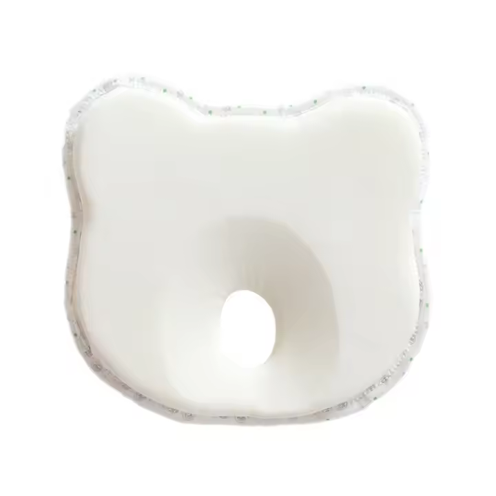 Almohada moldeadora para bebés, almohada de oso con forma de manzana, esponja antiinclinación de cabeza, estilo transpirable, disponible para las cuatro estaciones, suministros maternos e infantiles - 1