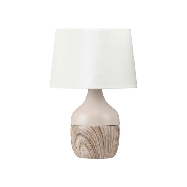Lampara Mesa Beige E14 Tela Estilo Escandinavo YVETTE  RABALUX - 1