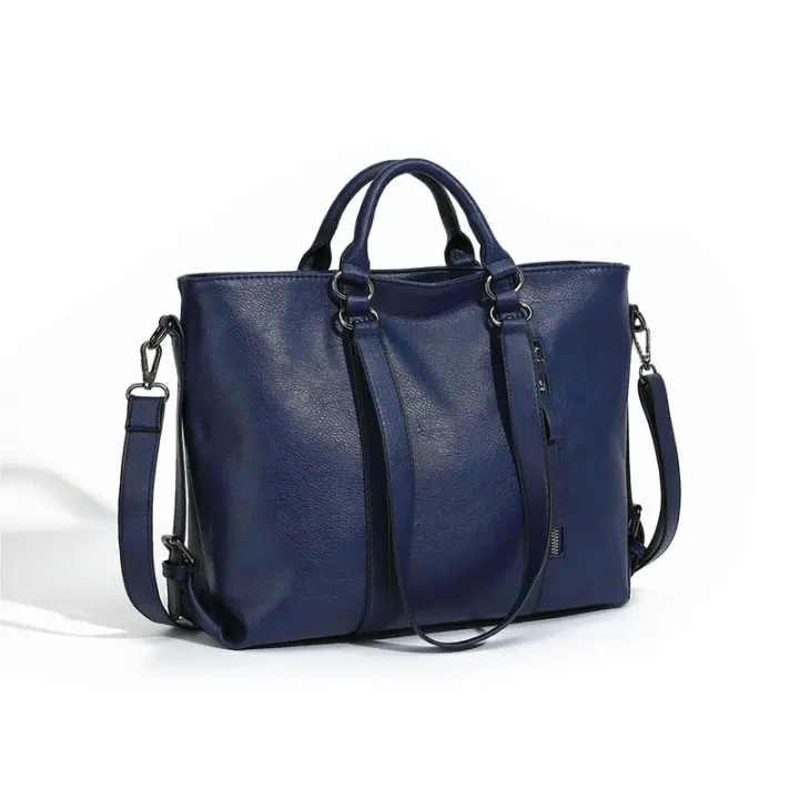Bolso de mano para mujer, bolso de mano de piel con asa, bolso de hombro vintage - 1