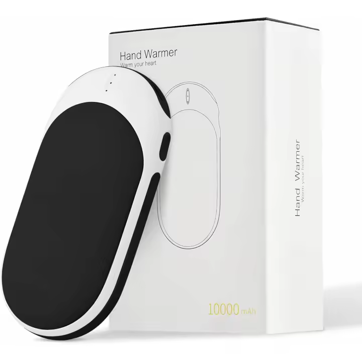 Calentador de manos recargable, 1 paquete de 10.000 mAh, calentador de bolsillo eléctrico portátil, funciona con pilas, ideal para exteriores, camping, golf, regalo cálido para hombres y mujeres - 1