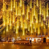 Luces De Meteorito LED Solar Para Jardín Navidad Y Fiesta Decorativas Impermeables De Lluvia De Hidrometeoritos 30/50CM Con Cadena De Luces Faeirys - details 1