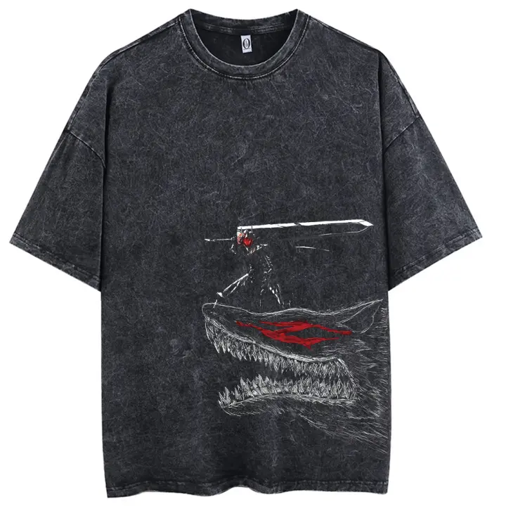 Camiseta Hip Hop Para Hombres Estilo Callejero Retro Vintage Tejido Algodón Manga Corta Gráfico Anime Harajuku Casual - 1