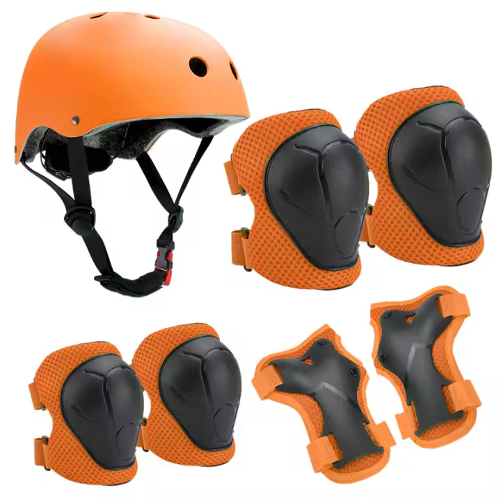 Juego de casco y protectores para niños de 3 A 10 años, de Bicicleta Cascos, Cascos de patineta para niños y niños, juego de rodilleras, coderas y muñequeras, para Cycling, sobre patinetas - 1