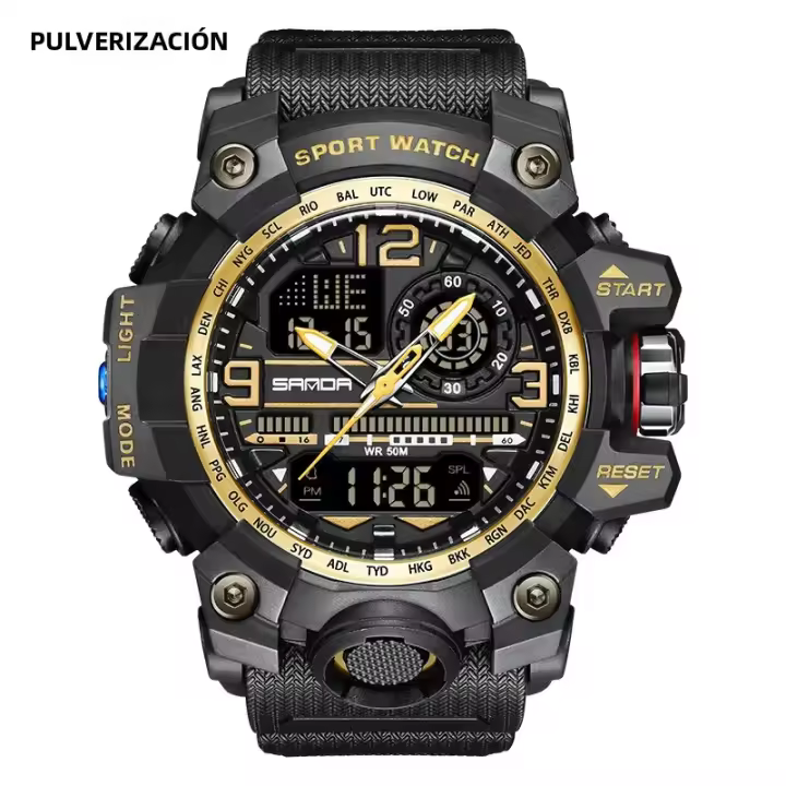 Reloj Deportivo Para Hombre SANDA 3133 Estilo Moda 50M Impermeable Resistente Al Choque Quartzo Militar Digital Reloj De Pulsera - 1
