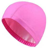 Nueva Cruz Roja Inalámbrica De PU Impermeable Para Deportes Acuáticos Gorro De Baño Para Natación En Piscina Tamaño Grande Adecuado Para Hombres Y Mujeres Adultos Protege Las Orejas Y El Cabello Largo - details 4