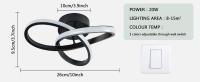 Lámpara De Techo LED Moderna En Tres Colores Instalación Superficial 220V Para Dormitorio Comedor Estilo Contemporáneo - details 2