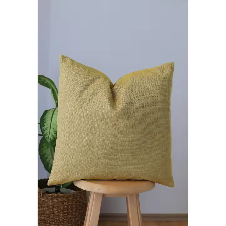 Funda de almohada de Shot de Lino Amarillo - 1