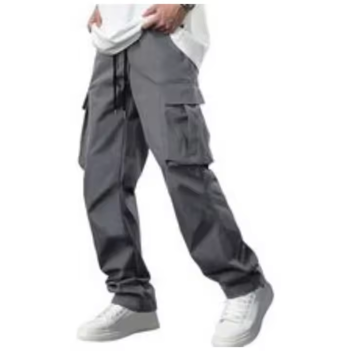 2024 nuevos pantalones de trabajo para helbres, Pantones casuales rectos para helbres europeos y americanos, pantalones de bolsillo para ropa de trabajo para helbres - 1