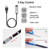Tiras LED Para TV Con Control Remoto De 3 Botones USB 5V Luz De Fondo Flexible Para Decoración De Hogar Y Fiestas No Inmersión En Agua RGB SMD 5050 - details 2