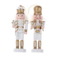 1PCS Nutcracker Puppet Soldier Pendant 6/12CM Miniatura Soldado De Navidad Decoración Para Escritorio Adorno De Hogar Figura De Madera - details 10