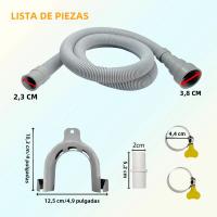 Kit De Tubo De Desagüe Para Lavar La Ropa Y La Nevera Incluye Tubo Corrugado Flexible Adaptador De Extensión Y Tornillo De Ajuste - details 2