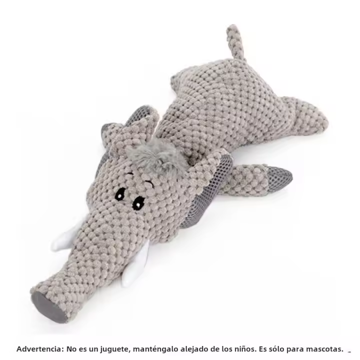 Juguete De Peluche Para Perros Pequeños Y Medianos Lobo León Elefante Dibujos Animados Sonido Squeaky Resistente a Mordidas 1/3 Pcs - 1