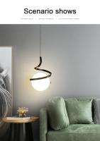 Lámpara Colgante Nórdica LED Para Dormitorio Y Sala De Estar Iluminación Interior Decorativa Para Mesa De Comedor Y Hogar - details 5